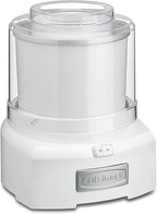 Cuisinart Ice Cream Maker Machine, 1.5 Quart Double Insulated Machine, Sorbet and Frozen Yogurt Maker, Ready in 20 Minutes, ICE-21P1, White