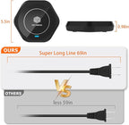 Smart Beverage Heating Plate Candle Wax Cup Warmer Electric Thermostat Coaster for Hot Coffee Milk Tea Water Cocoa Desk Home Office Use (R1 Black)