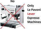 Bottomless Portafilter Lusso for La Pavoni Europiccola Professional Stradivari Lusso Lever Espresso Machine with 2 Cup filter Basket Included