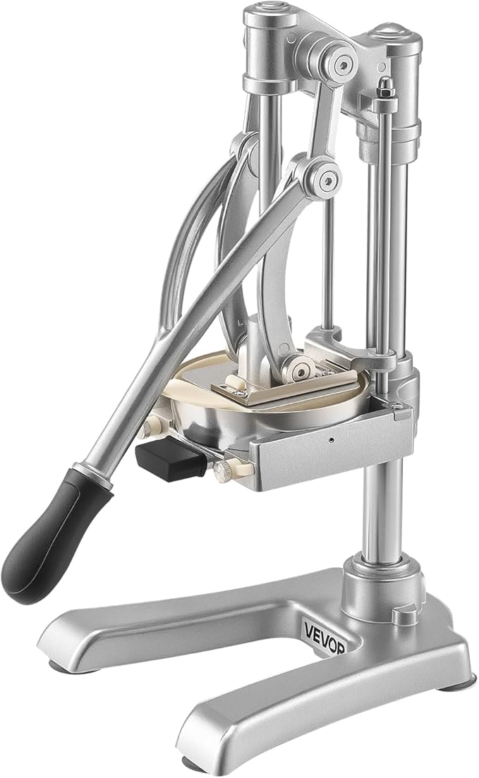 VEVOR Commercial French Fry Cutter, Stainless Steel Vegetable Fruit Chopper with 3 Replacement Blades 1/2-Inch 3/8-Inch 1/4-Inch, and a Juicing Blade, Manual Potato Slicer Dicer for Restaurants & Home