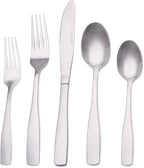 Matte Silverware Set, Satin Finish 20-Piece Stainless Steel Flatware set, Tableware Cutlery Set Service for 4, Utensils for Kitchen, Dishwasher Safe