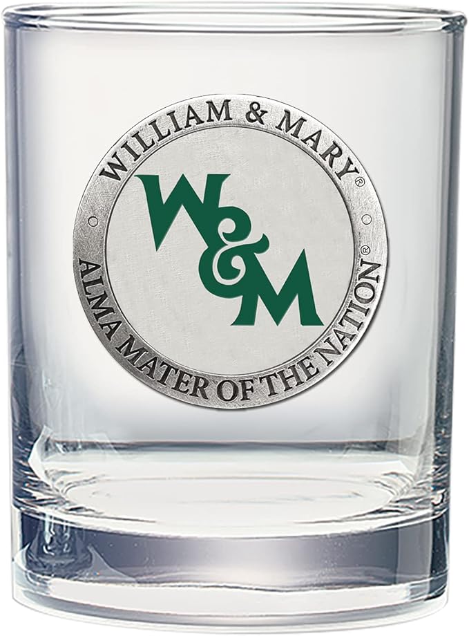 Heritage Pewter WILLIAM & MARY Double Old Fashion | Double Rocks Glass 14 OZ for Liquor | Expertly Crafted Pewter Glass