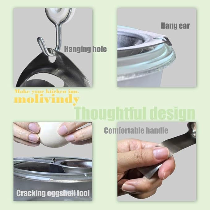 Egg separators, egg white and yolk separator, stainless steel, health and safety, separator, kitchen gadgets,egg separator for raw eggs
