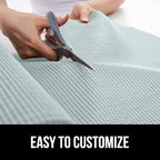 GORILLA GRIP powerGRIP Drawer Shelf and Cabinet Liner, Thick Strong Hold, Non-Adhesive Liners Protect Kitchen Cabinets and Cupboard, Bathroom Drawers, Easy Install, Breathable Mat, 17.5" x10' Spa Blue
