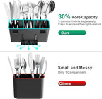 GSlife Dish Drying Rack with Sponge Holder for Kitchen Counter - Small Dish Racks for RV and Small Apartment, Compact Dish Drainer with Utensil Holder and Drain Spout, Black