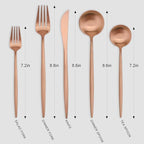 Matte Rosegold Silverware Set, Vanys 20 Piece Stainless Steel Cutlery Flatware Set, Kitchen Utensil Sets for 4, Tableware With Knife Spoons And Forks Set, Satin Finished Polished