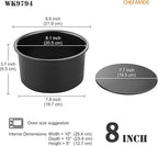 CHEFMADE Round Cake Pan, Nonstick 8-Inch with Removable Loose Bottom Chiffon Bakeware