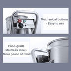 Kolice Commercial 34QT Food Processor, Stainless Steel Meat Chopper, Vegetable Cutter, Electric Food Chopper -Timer Control, Visible Transparent lid