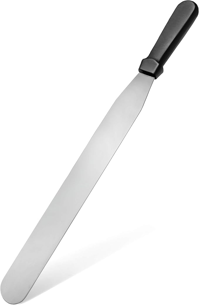 New Star Foodservice 38125 Straight Icing Spatula, 14-Inch Blade, 19-Inch Overall, Silver