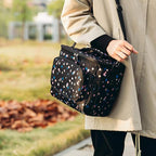 FlowFly Insulated Reusable Lunch Bag Adult Large Lunch Box for Women and Men with Adjustable Shoulder Strap,Front Zipper Pocket and Dual Large Mesh Side Pockets,Grey