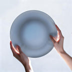 KINGSTONE Bone China Dinnerware Sets, 18-Piece Dinnerware Set for 6, Lightweight Durable, Dishwasher Safe, Tableware for Daily Use with Elegant Design, Blue