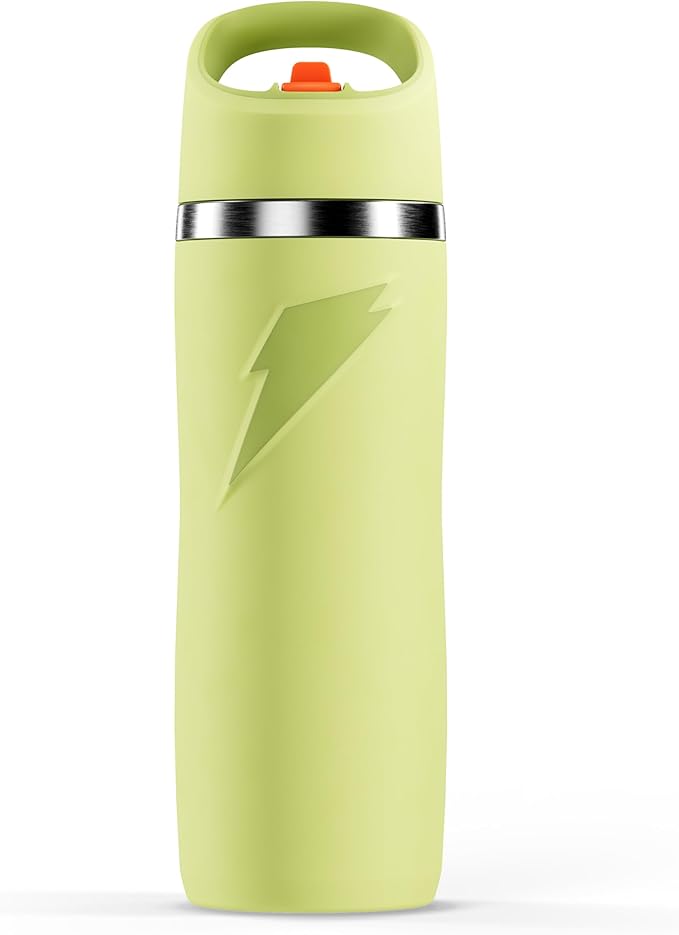Gatorade 'Overtime' 22oz Stainless Steel Water Bottle, Straw Cap, Yellow