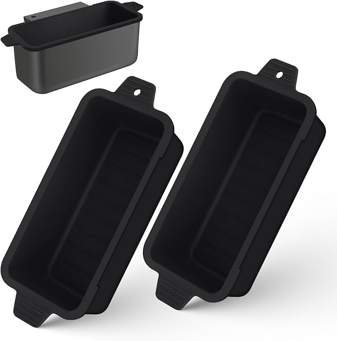 2 PCS Silicone Grease Cup Liners for Blackstone 36 28 22 17 Inch Griddle,Reusable Grease Catcher Cup Liner Grill Grease Tray,Durable Drip Pans Blackstone Griddle Accessories,Black