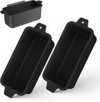 2 PCS Silicone Grease Cup Liners for Blackstone 36 28 22 17 Inch Griddle,Reusable Grease Catcher Cup Liner Grill Grease Tray,Durable Drip Pans Blackstone Griddle Accessories,Black