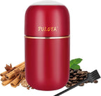 Electric Coffee Grinder for Beans, Spices, Herbs, Grains and Nuts, Stainless Steel Blades, 2.8 oz, Red