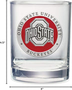 Heritage Pewter Ohio State Double Old Fashion | Double Rocks Glass 14 OZ for Liquor | Expertly Crafted Pewter Glass