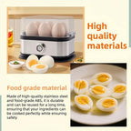 Egg Cooker,2025 New Rapid Egg Cooker 6 Egg Capacity, Soft, Medium, Hard Boiled, Poacher, Stainless Steel Electric Eggs Cooker,Or Hard-Boiled Eggs, Rapid Cook Time, Auto Shut-Off & Boil-Dry Protection