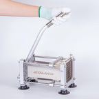 Rismonar French Fry Cutter Stainless Steel Potato Slicer With 1/2in 1/4in 3/8in Blade for Carrots Cucumbers Vegetables (Silver, Machine + 1/2)