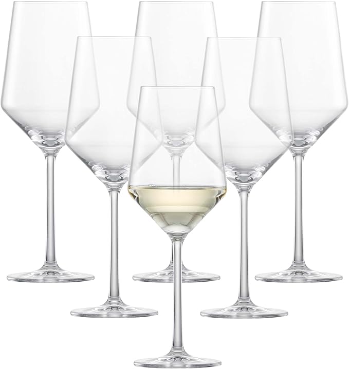 ZWIESEL GLAS Pure Sauvignon Blanc White Wine Glass (Set of 6), Graceful Wine Glasses for White Wine, Dishwasher-Safe Tritan Crystal Glasses, Made in Germany (14 Ounce)