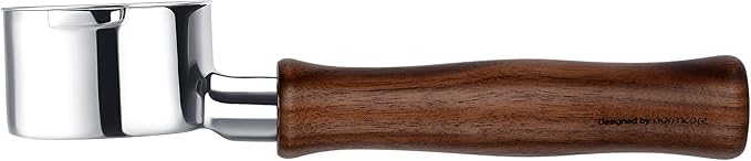 Normcore 51mm Naked Bottomless Portafilter 2 Ears Fits Delonghi ECP3420/EC155/BCO430/EC260 with 18g Basket Included, Genuine American Walnut Handle