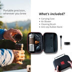 1Zpresso K-Ultra Manual Coffee Grinder Iron Gray with Carrying Case, Assembly Consistency Grind Stainless Steel Conical Burr, Foldable Handle, Numerical External Adjustable Setting, All-Round Grinder