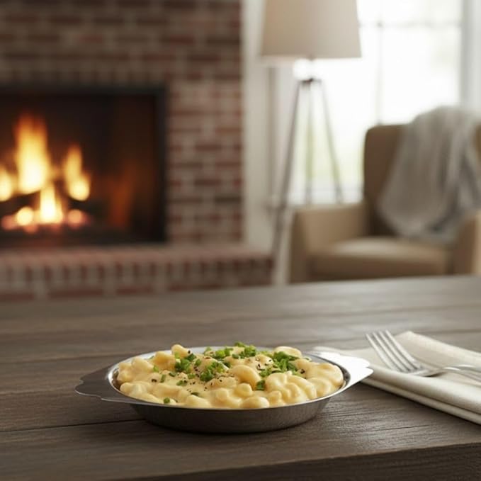 Soro Essentials- 8 oz. Stainless Steel Round Au Gratin Dish Set of 2 - Serving Dish for Individual Serving Casseroles Lasagna and Cobblers Table Serving Dishes Casserole Dishes Individual Gratin Dishes