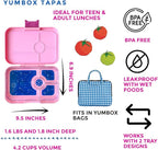 Yumbox Tapas Leakproof Bento Lunch Box: 4.2 Cups Larger 4-Compartment Design in Capri Pink with Zodiac Tray - Ideal for Adults and Bigger Kids; fits all bags