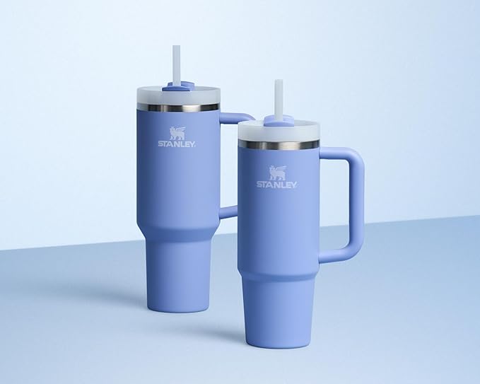 Stanley Quencher H2.0 Tumbler with Handle and Straw 40 oz | Flowstate 3-Position Lid | Cup Holder Compatible for Travel | Insulated Stainless Steel Cup | BPA-Free | Hydrangea