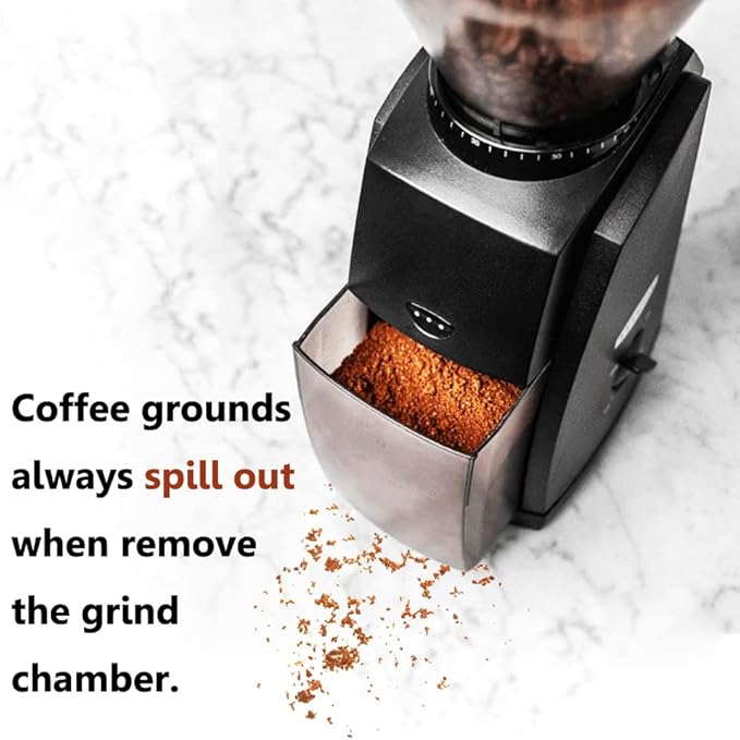 Coffee Grinder Tray for Baratza Encore Esp, QHAND Coffee Grounds Catch Tray Compatible with Baratza Encore Coffee Grinder (Black)