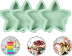 4Pcs Star-Shaped Layer Cake Pans Set, 6 Inch Silicone Baking Pans, Rainbow Cake Molds for Children's Day Pizza Vegetable Pancake and Resin Crafts