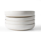 famiware Milkyway 33 oz Bowl Set, Pasta Bowls Set of 4, Salad Bowls, Double Reactive Glaze, Sturdy & Stackable, Ideal for Housewarming, Festivals, White with Speckles