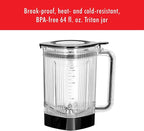 ZWILLING Enfinigy Power Blender, Piranha Teeth Winglet Blade for Ultimate Blending, 6 programs for Ice cream, Smoothies and more, 64oz pitcher, 12 speed, Black