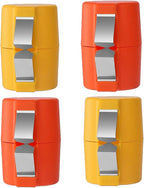 4Pcs Egg Shell Opener and Breaker - Multifunctional Cracker, Separator, Peeler, and Cutter Tool for Kitchen (Orange & Yellow)