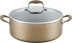 Anolon Advanced Home Hard-Anodized Nonstick Wide Stock Pot/Stockpot (7.5-Quart, Bronze)