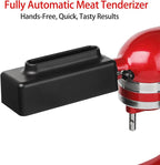 Meat Tenderizer for KitchenAid Stand Mixer-Updated Stainless Steel Gears Meat Tenderizer Attachment for All Models KitchenAid, Sturdy and Last (Black)