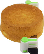 2PCS DIY Cake Slicer, Stratification Auxiliary, Bread Slice, Toast Cut, 5 Layers Leveler Slicer, Kitchen Fixator Tool (2, Green)