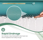Collapsible Colander Kitchen Extendable Strainer Fruits Vegetables Noodle Pasta Food Drain Basket Space-Saver Portable Drainer Over Sink (Green)