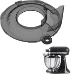 Pouring Shield for KitchenAid Tilt Head 4.5-5 QT (for Stainless Steel Bowls Only), for Kitchen aid Accessories and Attachments, Fully Enclosed Foldable Lid Mixer Bowl Cover, Not For Bowl Lift (Black)
