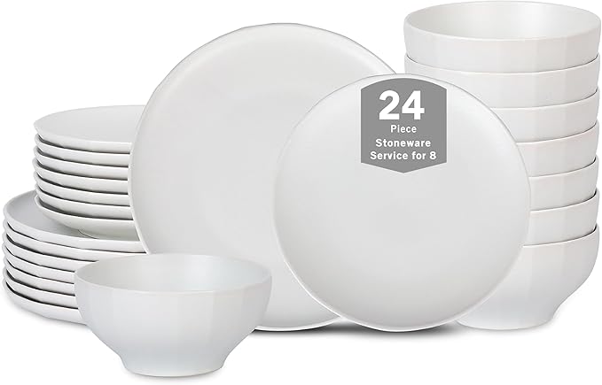 Stone Lain Rio 24-Piece Dinnerware Set Stoneware, Beige