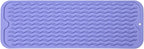 Silicone Dish Drying Mat for Multiple Usage,Easy clean,Eco-friendly,Heat-resistant Silicone Mat for Kitchen Counter,Sink,Bar,Bottle,or Cup Light Purple M 17 inches x 6 inches