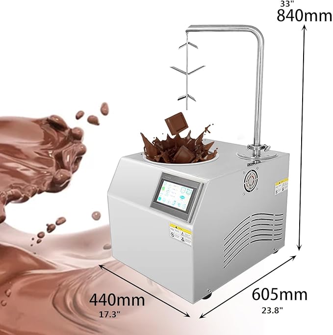 Chocolate Fountain Machine,Chocolate Termperating Machine Chocolate Melting Machine,Chocolate Processing,Chocolate Tempering Melting Vibrating,Chocolate Melting pot perfect for Chocolate Bar