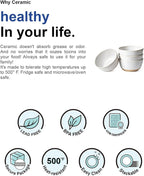 LE TAUCI Cereal Bowls Set of 4, Ceramic Soup Bowl 28 oz, Stoneware Kitchen Bowl for Pho, Chip, Fruit, Salad, Noodle, Ramen, Dishwasher Oven Microwave Safe - 6 Inch, Arctic white
