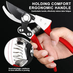 Garden Pruners, Heavy Duty Garden Clippers,Pruning Shears with Adjustable Thumb Lock,Hand Gardening Tools Pruners,Stainless Steel Sharp Gardening Scissors (MJ001)