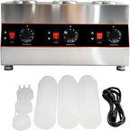 Commercial Electric Sauce Warmer Electric Cheese Sauce Warmer Hot Fudge Warmer Dispenser Cheese Dispenser Warmer with 3 Pump (3 Pump Head)