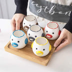 ZOSTLAND Egg Yolk Separator, HQ Creative Ceramics Cute Little Chicken Egg Yolk White, Funny Style Simple Automatic Separation Baking Assistant Tool (Upgrade Blue Chick)