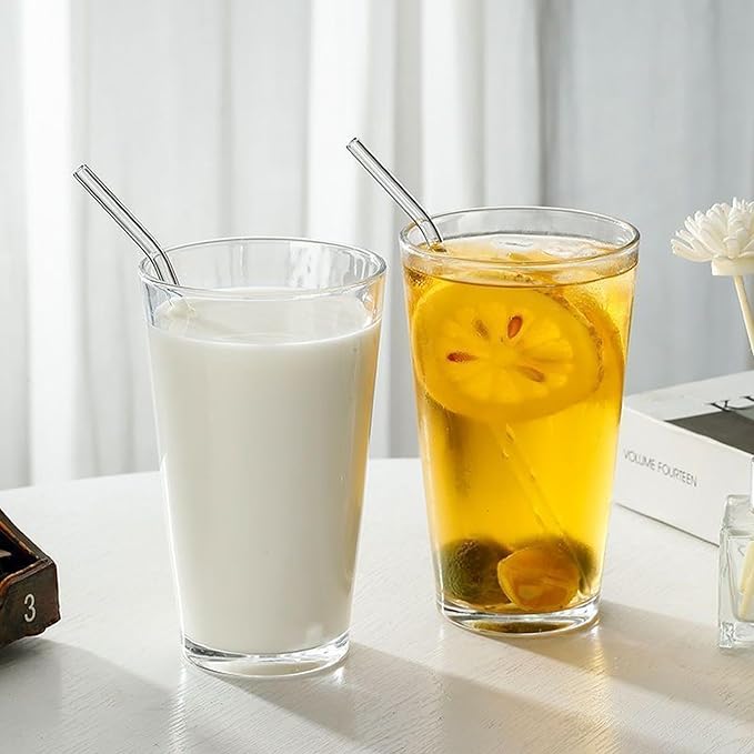 16.3 oz Drinking Glasses Set of 4, Glass Cups Set,Pint Glasses, Iced Coffee Cups,Highball Drinkware Glassware, Water Glasses for Cocktails,Beer,Wine,Juice