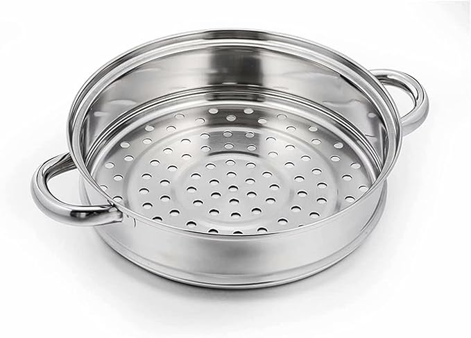 Yamde 2 Piece Stainless Steel Stack and Steam Pot Set - and Lid,Steamer Saucepot double boiler…