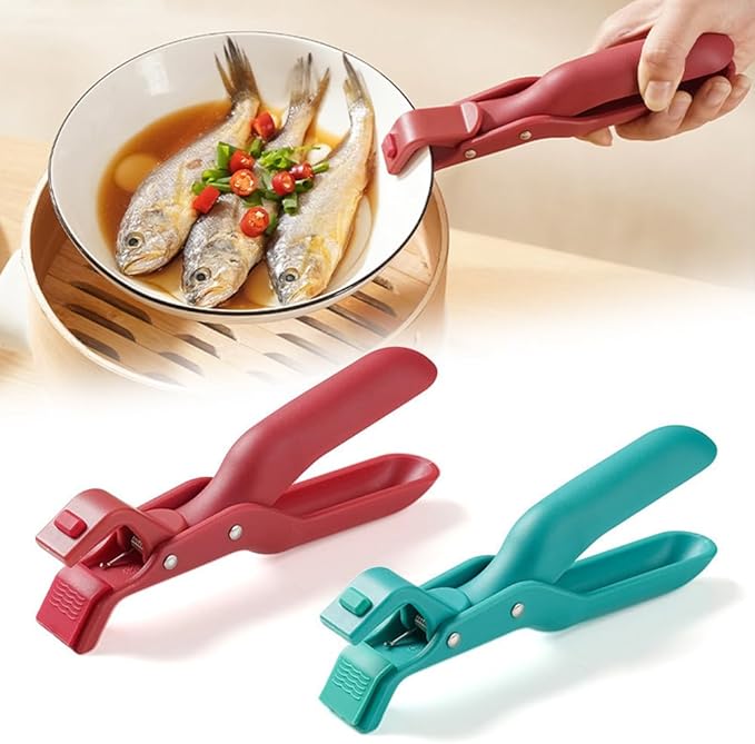 Silicone Non-Slip Heat Insulation Anti-Scald Clip,Multi-Function Anti-Scald Bowl Clip Hot Bowl Dish Plate Gripper Clips,Multi-Purpose Anti-Scald Bowl Holder Clip Tongs Clamp Holder for Kitchen (I Set)