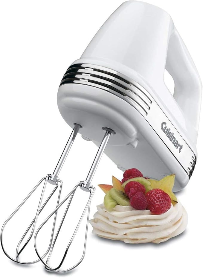 Cuisinart HM-70 Power Advantage 7-Speed Hand Mixer, Silver,White