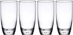 Glaver's Highball Glasses Set Of 4, 16 Oz. Drinking Glasses, Unique Water Glass Cups For Juice, Cocktails, Soda, Heavy Bottom Tumbler Glass